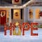 Glitzhome® 80.75"L Lighted Christmas 2D Fabric Nativity HOPE Outdoor Decor Set